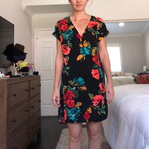 Black floral dress